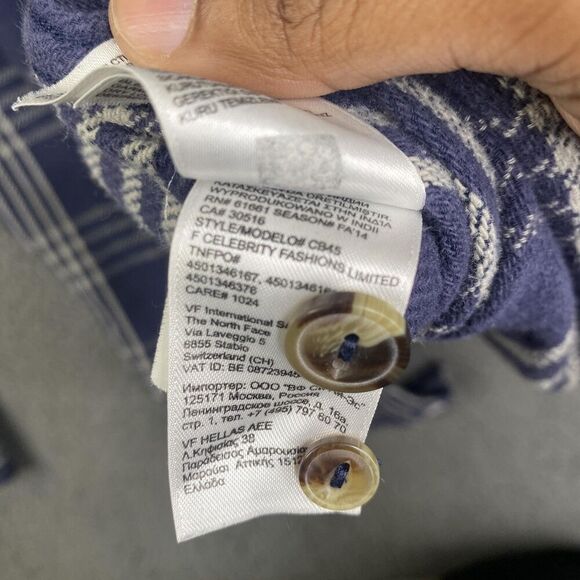 North Face Shirt Mens Medium Plaid Button Down Flannel Long Sleeve Casual - Picture 10 of 13